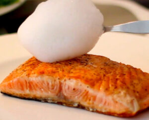 Salmon Sous Vide with Lime Foam