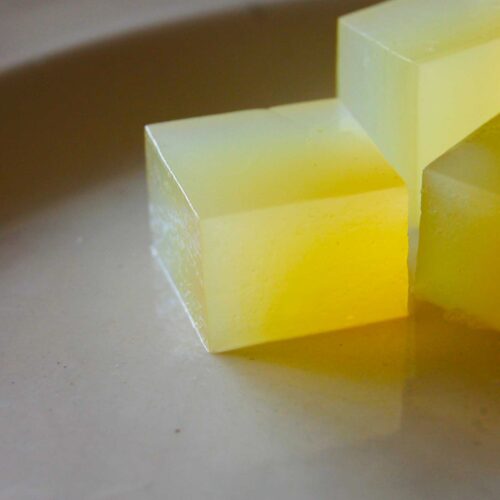 citrónové kocky - s agarovým agarom